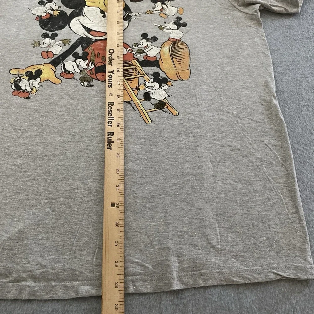 Disney Mickey Mouse Nightmares Shirt Adult Large Gray‎ Halloween Vtg Style Ghost